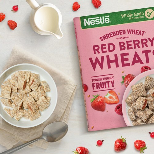 Shredded Wheat Bitesize Red Berry Wheats Breakfast Cereal
