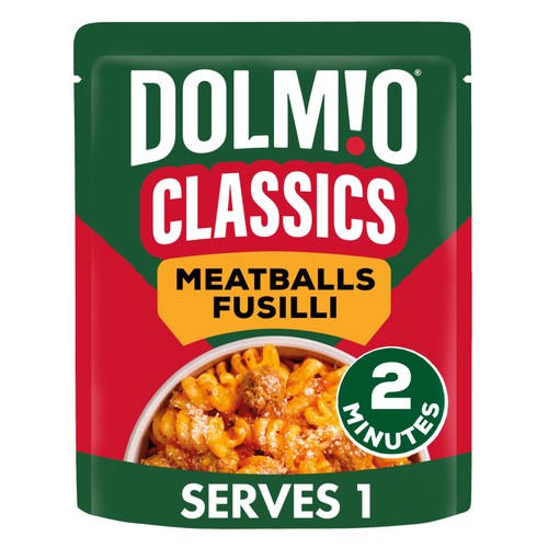 Dolmio Classics Meatballs Fusilli Microwave Pasta Meal