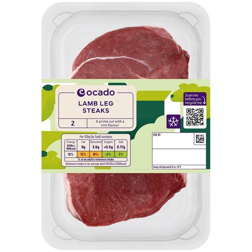 Ocado 2 Lamb Leg Steaks