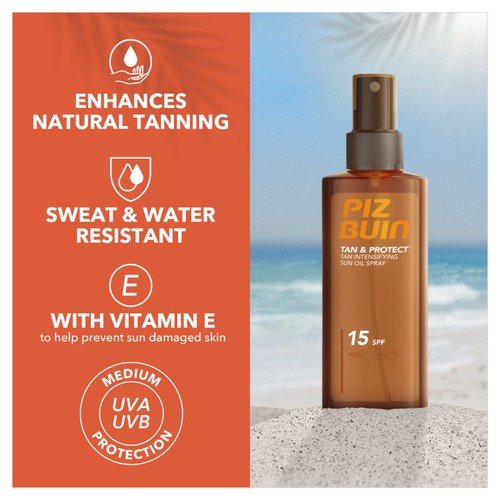 Piz Buin Tan & Protect Tan Intensifying Sun Oil Spray SPF15