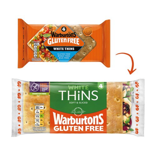 Warburtons Gluten Free 4 White Sandwich Thins