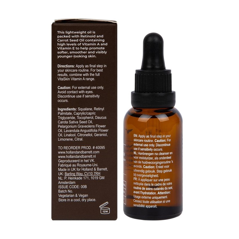 Image showcasing VitaSkin Vitamin A Intense Cell Renewal Oil - Ocado