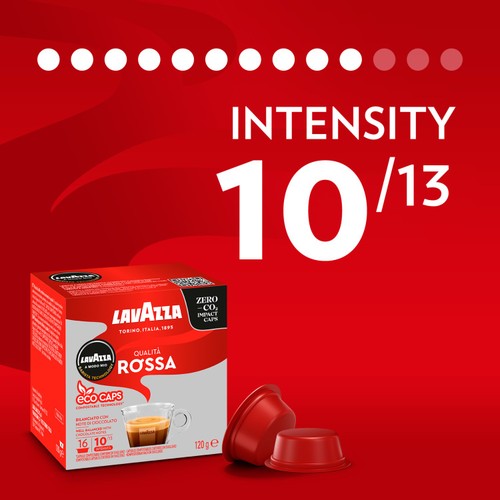 Lavazza A Modo Mio Compostable Qualita Rossa Coffee Capsules