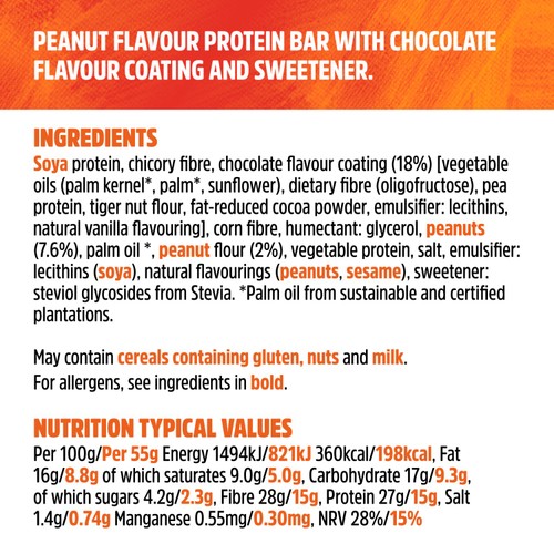 TREK High Protein Low Sugar Choc Peanut Protein Bar