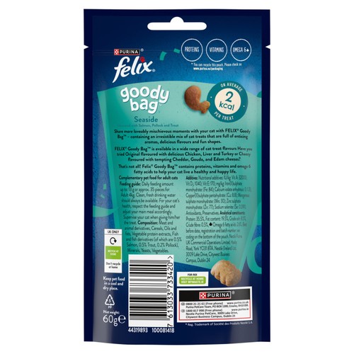 Felix Goody Bag Seaside Salmon Pollock & Trout Cat Treats