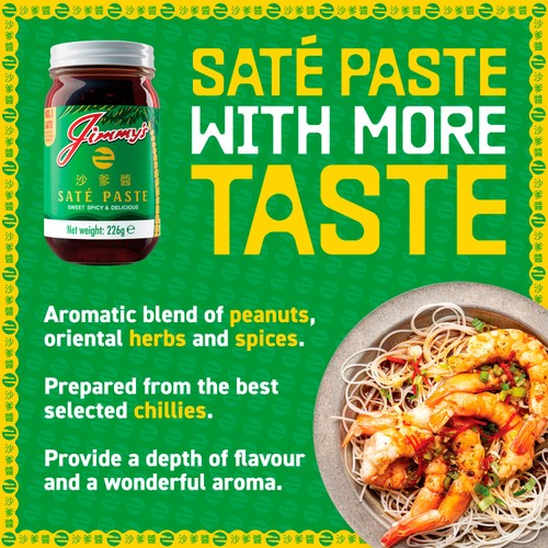 Jimmy's Satay Sate Peanut Paste and Marinade 226g