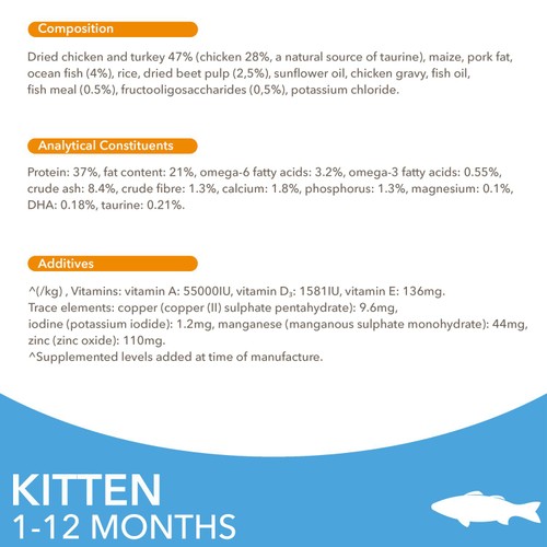 IAMS 1-12 Months Kitten Dry Cat Food Ocean Fish