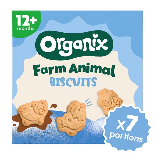 Organix Farm Animal Biscuits Toddler Snack 12+ Months