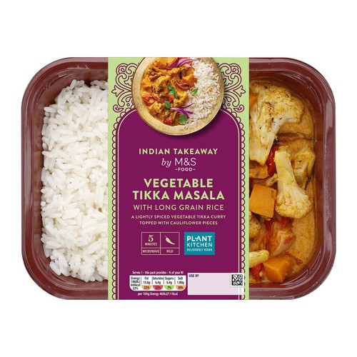 M&S Vegetable Tikka Masala with Long Grain Rice