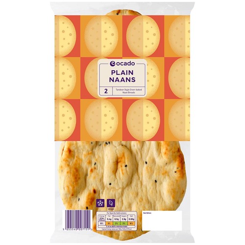 Ocado 2 Plain Naans
