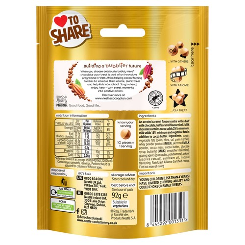 Aero Bubbles Caramel Pouch