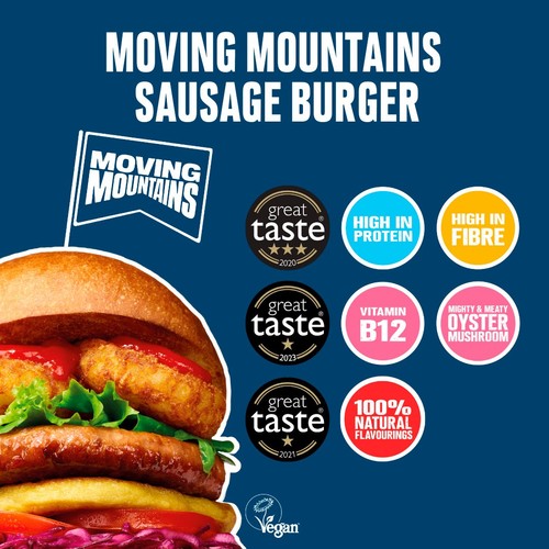 Moving Mountains Plant-Based Sausage Burger 
