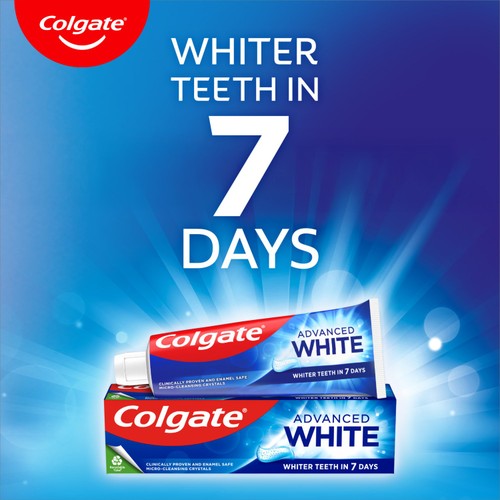Colgate Advanced White Teeth Whitening Toothpaste Pump