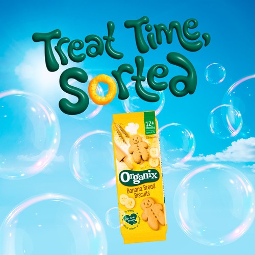 Organix Banana Bread Biscuits Toddler Snack 12+ Months