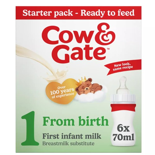 Cow & Gate 1 First Infant Baby Milk Formula Liquid Starter Pack From Birth
