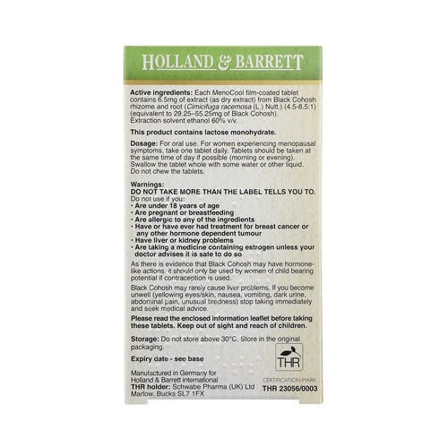 Holland & Barrett MenoCool Black Cohosh