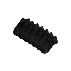 School Kids Trainer Liner Socks, 4-7, Black