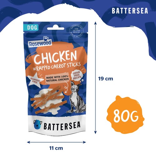 Battersea Chicken Wrapped Carrot Sticks