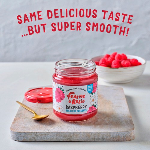 Fearne & Rosie Raspberry Seedless Jam 70% Fruit