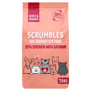 Scrumbles Adults and Seniors Salmon Dry Cat Food