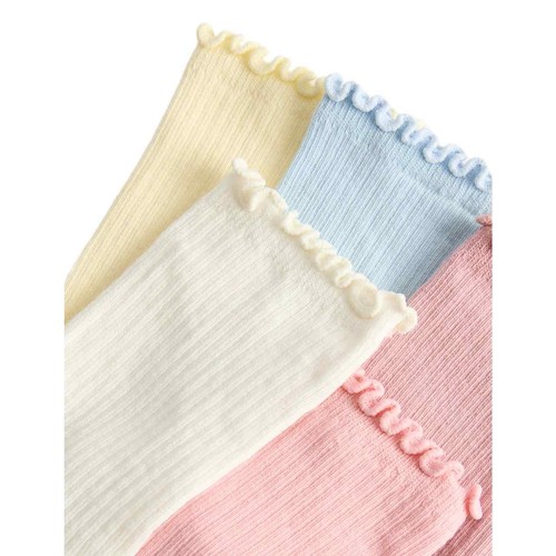 M&S Rib Lettuce Trim Socks, 8-12, Multi