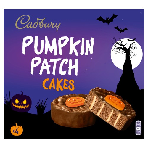 Cadbury 4 Halloween Pumpkin Cakes 