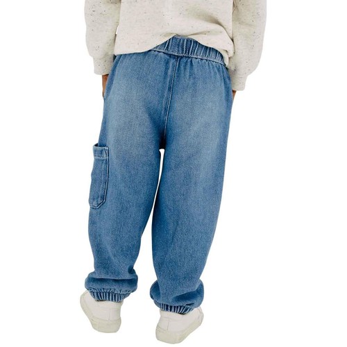 M&S Boys Relaxed Denim Cargo Jeans, 5-6 Years, Denim