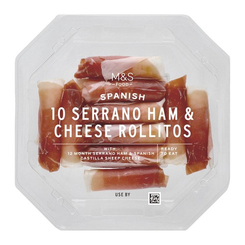 M&S Serrano Ham & Castilla Sheep Cheese Rollitos