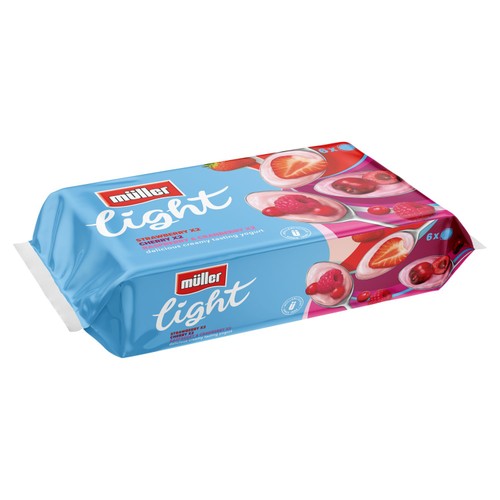 Muller Light Red Fruits Fat Free Yogurts 