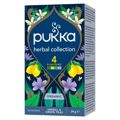 Pukka Organic Herbal Tea Collection, 4 Best Seller Flavours x20 Tea Bags