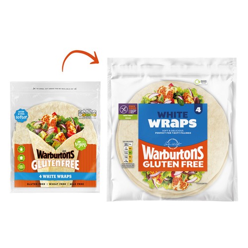Warburtons Gluten Free 4 White Wraps