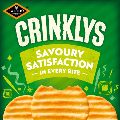 Jacob's Crinkly's Cheese & Onion Flavour Baked Snacks Multipack