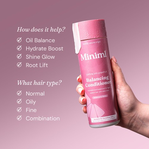 Miniml Balancing Hair Conditioner Uplifting Pink Grapefruit