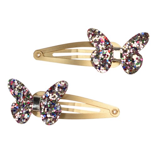Rex London Glitter Butterfly Hair Clips