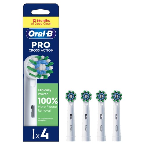 Oral-B Cross Action Toothbrush Heads Refills White