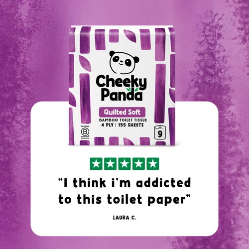 Cheeky Panda Quilted Soft Bamboo Toilet Paper