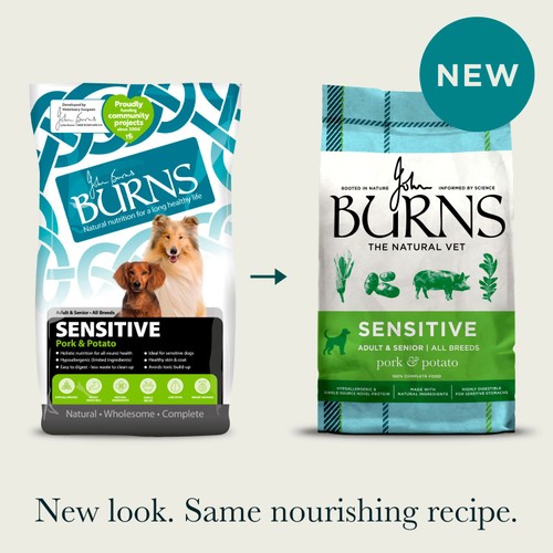 Burns Sensitive Adult Pork & Potato Dry Dog Food