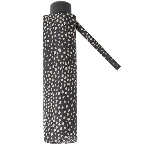 M&S Collection Polka Dot Compact Umbrella, Black Mix