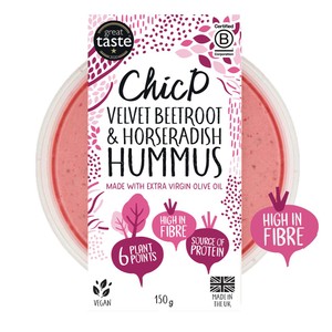 ChicP Velvet Beetroot & Horseradish Hummus Snack Pack Trio