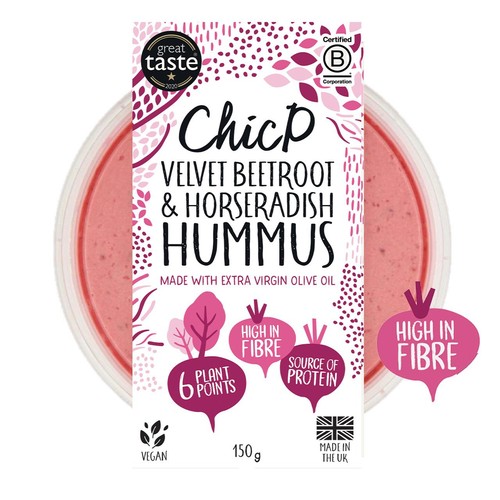 ChicP Velvet Beetroot & Horseradish Hummus