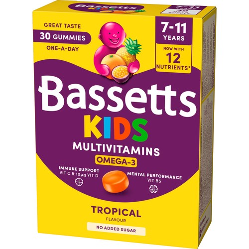 Bassetts Tropical Omega 3 & Multivitamins 7-11yrs 