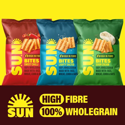 SUN Bites Sun Ripened Sweet Chilli Multipack Snacks Crisps 6x25g