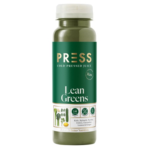 PRESS Healthfoods Lean Greens Raw Cold-Pressed Juice
