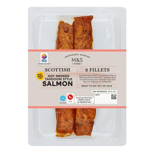 M&S Scottish Hot Smoked Tandoori Salmon Fillets