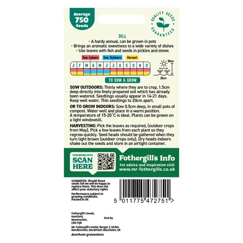 Mr Fothergills Seeds Dill