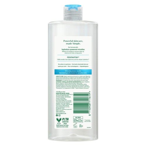 Simple Water Boost Micellar Cleansing Water