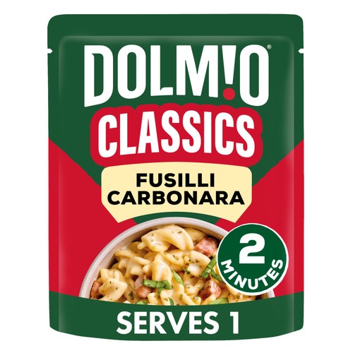 Dolmio Classics Fusilli Carbonara Microwave Pasta Meal