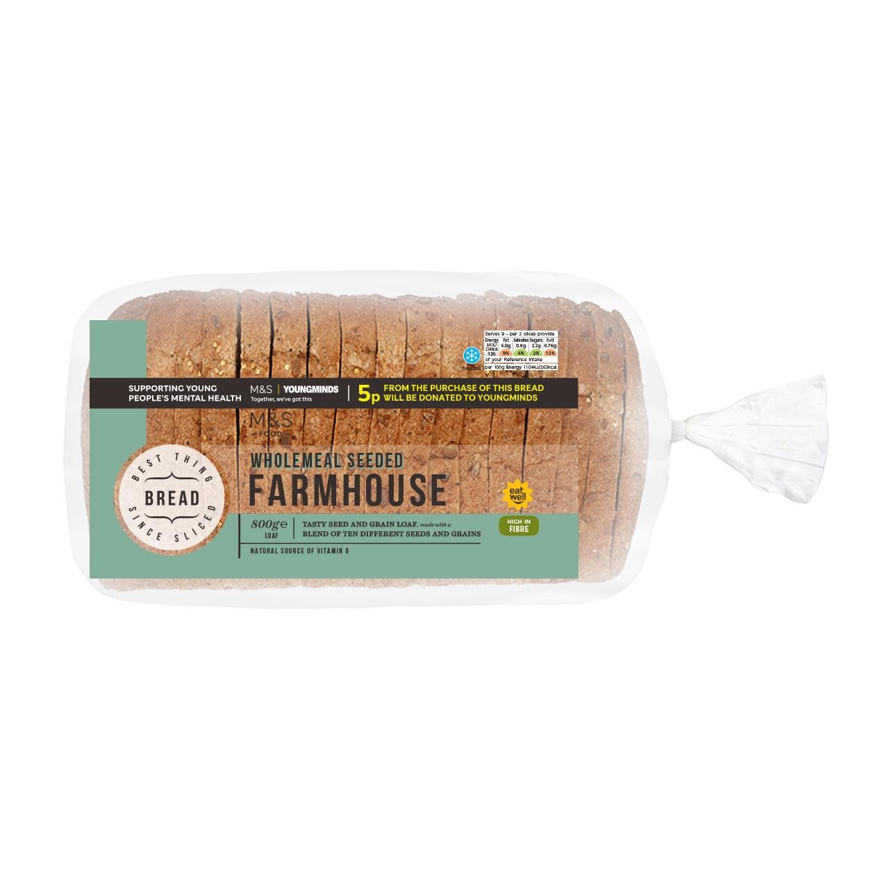M&S Wholemeal Seeded Farmhouse Bread Loaf - Ocado