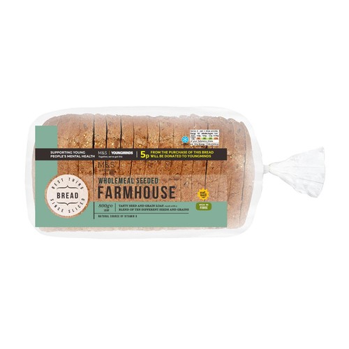 M&S Wholemeal Seeded Farmhouse Bread Loaf