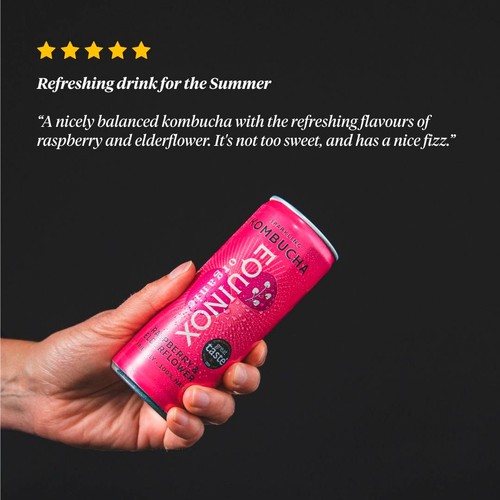 Equinox Organic Raspberry & Elderflower Kombucha